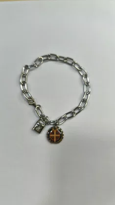 Pulseira Cadeia de Consagração São bento - Cor:Prata;Tamanho:ÚNICO