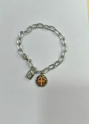 Pulseira Cadeia de Consagração São bento - Cor:Prata;Tamanho:ÚNICO