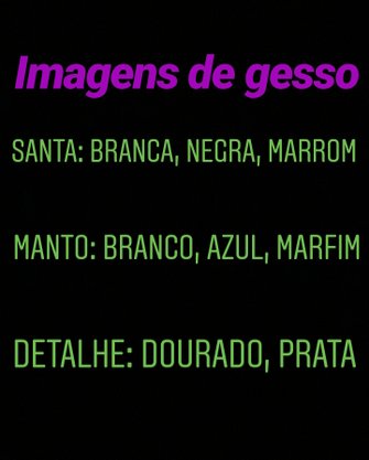 Santa com Pérolas - 30 cm - N. S. Aparecida - Imagem Branca -