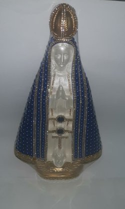 Santa com Pérolas - 40 cm - N. S. Aparecida - Imagem Branca -
