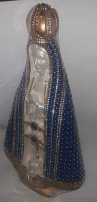 Santa com Pérolas - 40 cm - N. S. Aparecida - Imagem Branca -