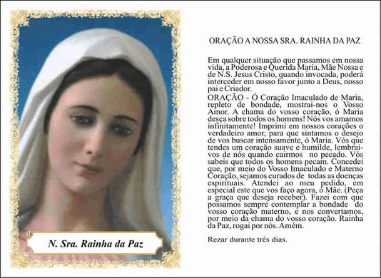 Santinho de Papel - Padrão 6,5 cm x 9,5 cm - 100 unidades