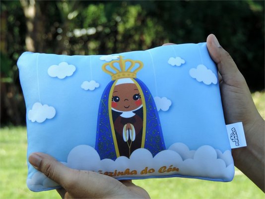 Travesseiro Nossa Senhora Aparecida - Aromatizado  Chá de Camomila -
