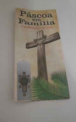 Mini Círio Pascal Fino - Adesivado - Cordeiro 02 - Diâmetro 4,4 cm -