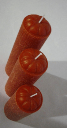 Vela Decorativa Torre Cilíndrica Texturizada - 5 x 10 cm -