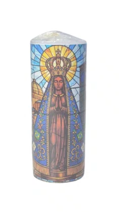 Vela Grossa Votiva - 5,7 x 14 cm - N. S. Aparecida (modelo 3)