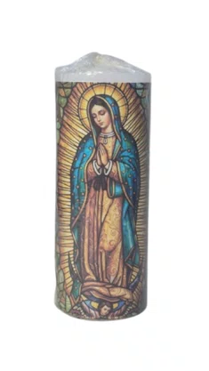 Vela Grossa Votiva - 5,7 x 14 cm - N. S de Guadalupe