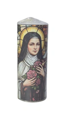 Vela Grossa Votiva - 5,7 x 14 cm - Santa Terezinha