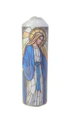 Vela Média Votiva - 5 x 15 cm - N. S. das Graças