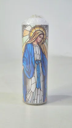 Vela Média Votiva - 5 x 15 cm - N. S. das Graças