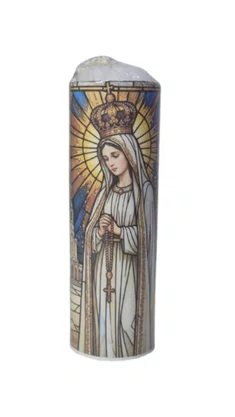 Vela Média Votiva - 5 x 15 cm - N. S. de Fátima