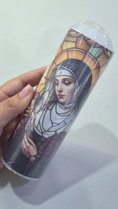Vela Média Votiva - 5 x 15 cm - Santa Rita
