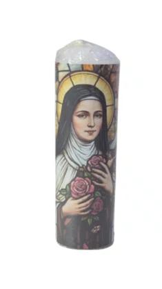 Vela Média Votiva - 5 x 15 cm - Santa Terezinha