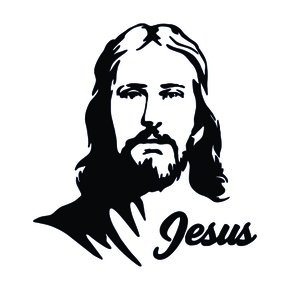 Adesivo Recortado para Carro - Face de Jesus (modelo 01) -