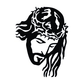 Adesivo Recortado para Carro - Face de Jesus (modelo 03 ) -