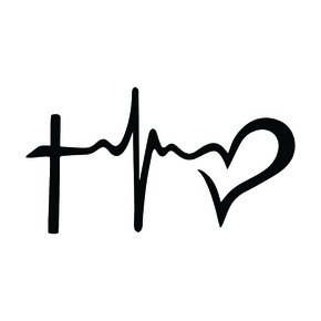 Adesivo Recortado para Carro - Fé,Esperança, Amor (modelo 03) -