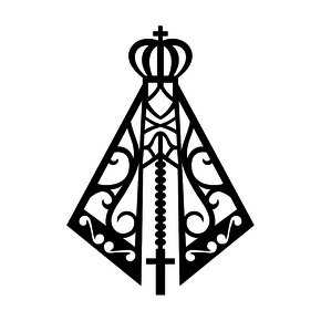 Adesivo Recortado para Carro - N. S. Aparecida Estilizada (modelo 01) -