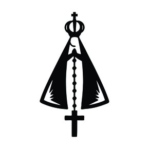 Adesivo Recortado para Carro - N. S. Aparecida Estilizada (modelo 02) -