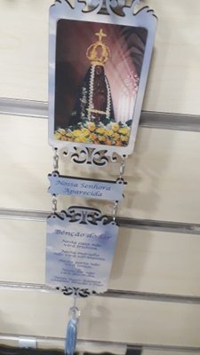 Adorno com Imagem 3D - N. S. Aparecida e Oração -