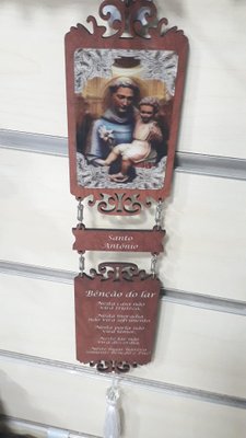 Adorno com Imagem 3D - Santo Antônio de Pádua e Oração -