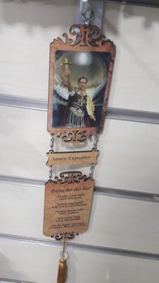 Adorno com Imagem 3D - Santo Expedito e Oração -