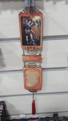 Adorno com Imagem 3D - São Miguel Arcanjo e Oração -