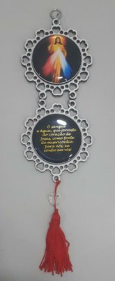 Adorno com Imagem Resinado com 2 - JESUS MISERICORDIOSO -