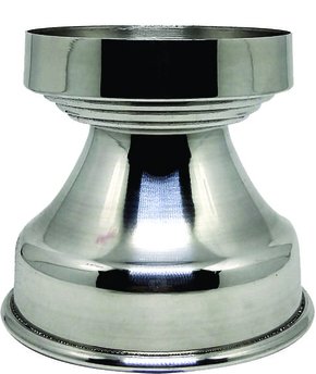 Base de Alumínio Repuchado para Tubo de Vidro - 9 cm de Diâmetro -