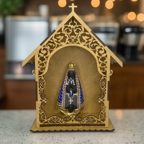 Capela Cru com Imagem de 10 cm -