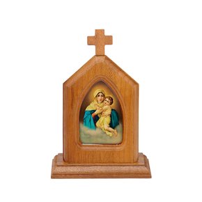 Capelinha com Imagem Resinada Mãe Rainha -