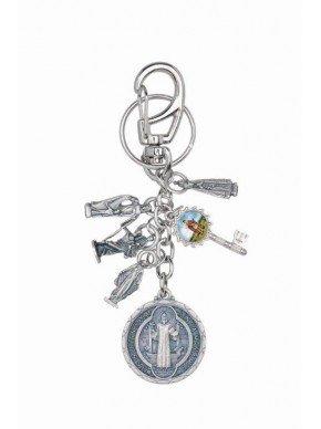 Chaveiro - Proteção com Miniaturas e São Bento -