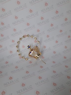 Coroa Resplendor Dourada 4 cm - Para Imagem de 25 cm -