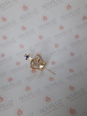 Coroa Simples Dourada 3,5 cm - Para Imagem de 20 cm -