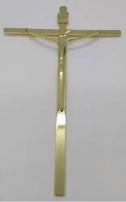 Crucifixo Metal Estilizado 31 x 20 cm - Barra Chata -
