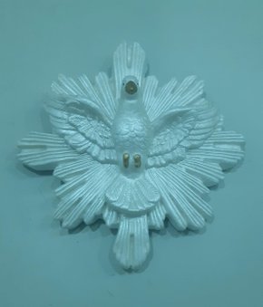 Divino de Parede em Gesso Pintado Perolado