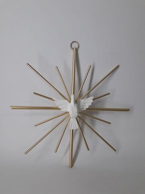 Divino Espírito de Metal 15 cm -