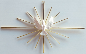 Divino Espírito Santo Metal 32 cm -