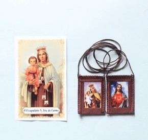 Escapulário Pequeno de Tecido - Nossa Senhora do Carmo -