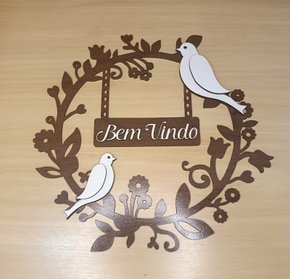Guirlanda Decorativa Pássaro Bem Vindo - 30 CM