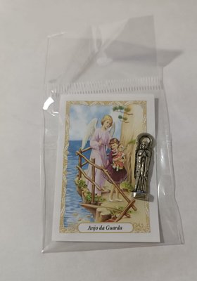 Imagens de Bolso com Oração 2,5 cm - Anjo da Guarda