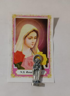 Imagens de Bolso com Oração 2,5 cm - Nossa Senhora Rosa Mística