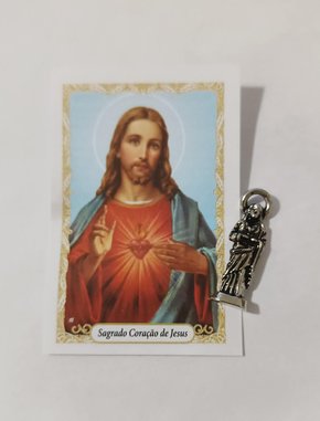 Imagens de Bolso com Oração 2,5 cm - Sagrado Coração de Jesus