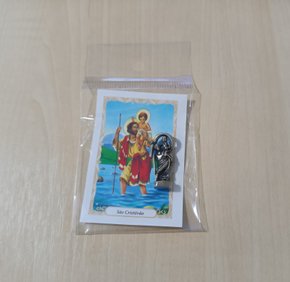 Imagens de Bolso com Oração 2,5 cm -  São Cristovão