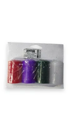 kit 4 velas para Advento - 3,5 x 5 cm - Lilás, Vermelha, Verde e Branca