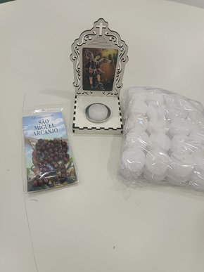 Kit de Quaresma de São Miguel - Oratório,40 velas e terço