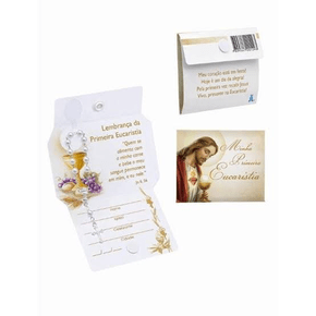 Lembrança - Cartão Eucaristia com Dezena -