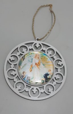 Mandala com Imagem Resinada - ANJO DA GUARDA -