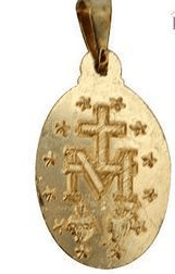 Medalha Milagrosa Nossa Senhora das Graças  20 x 13 mm - Resinada