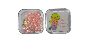 Meu Primeiro Terço Menina - Caixinha de Acrílico -