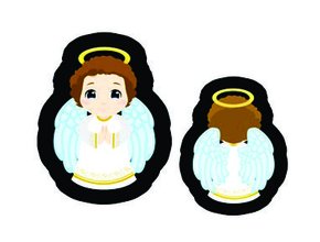 Nana-Neném - Anjo da Guarda-azul (com costas) -